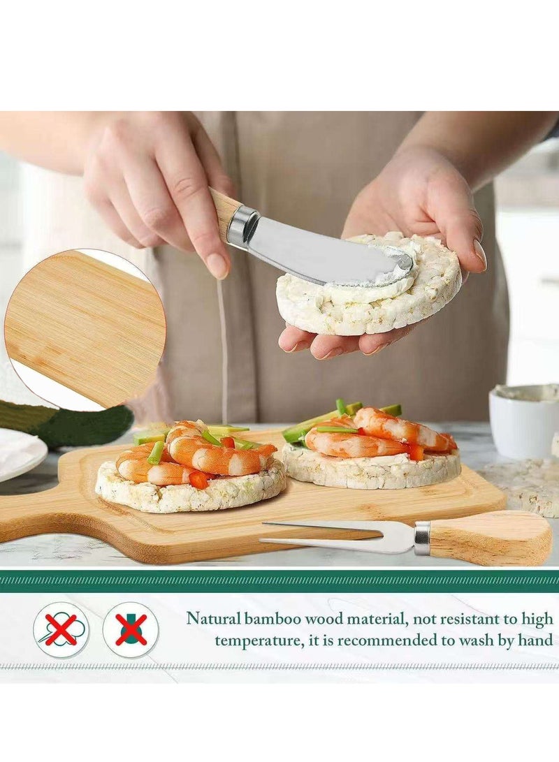 Home Smart Bamboo Cheese Board Rectangular cheese board with Utensils and Gift Packing Ideal for Food Serving and Perfect addition in your Kitchen. - Image 4